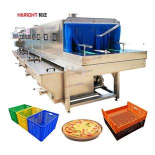 防静电黑色周转盘清洗机塑胶零件盒隧道式清洗设备和正机械