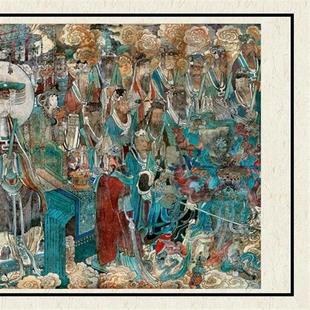 永乐宫朝壁品纸图神仙人物高清复元制HZD学习装饰临摹彩稿国画山