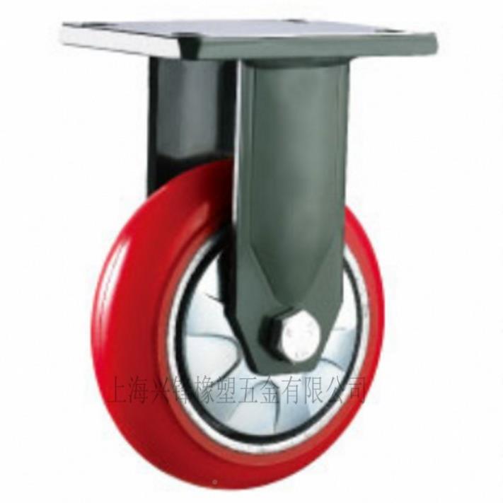 XF铁XS4寸5寸防LIS6寸8寸超重型漆轮烘芯聚氨酯PU定向锈烤漆脚轮