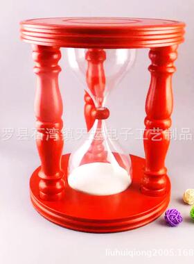 厂家直创意木凳TY2025-1质沙漏30分钟玻璃子沙漏时间计时器家居装