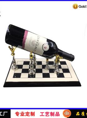 样板软装饰品式酒装饰房柜品红酒架创意欧实用摆件013金属工艺品