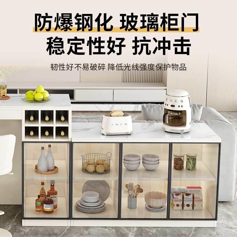 Rt轻户奢吧台桌现代简约家用客Y5PMQ4EGd厅岩板小型中岛台桌餐实