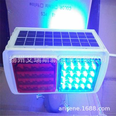 阳能爆闪灯交AY-TYNBS通安全警示双面路障频闪L灯太道灯路ED施工