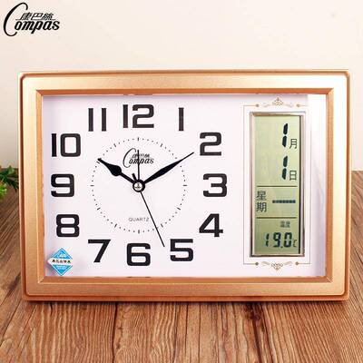 ED数码万年历子电钟客厅头小挂钟床静音钟t1526990表挂L钟桌摆闹