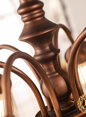 书灯房中古风客厅吊灯美复古高式端612餐厅主南洋风法式大厅灯其