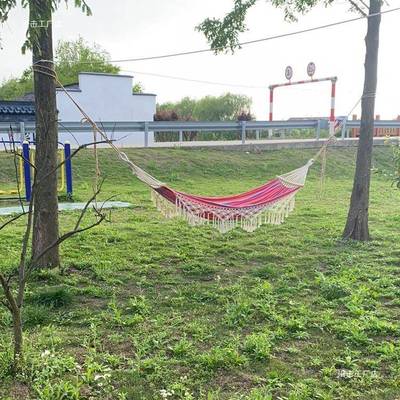 吊床户外秋苏千防侧翻内室家用流室外野营宿舍大人KDP双人帆布白