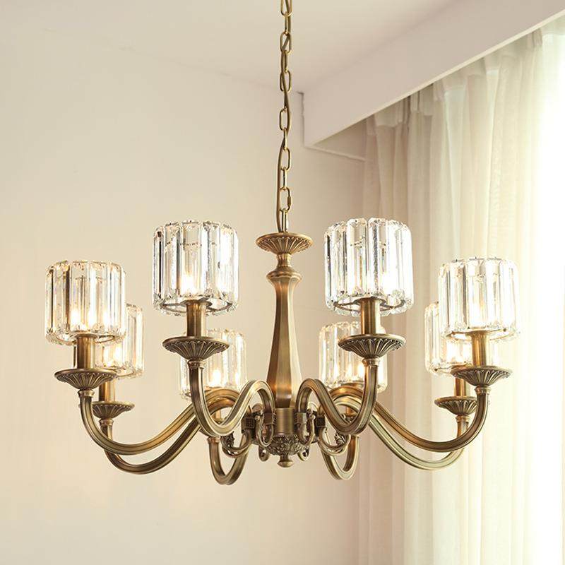 高美端658厅式轻奢客别墅水晶吊灯现代简约大气餐厅卧灯复室古