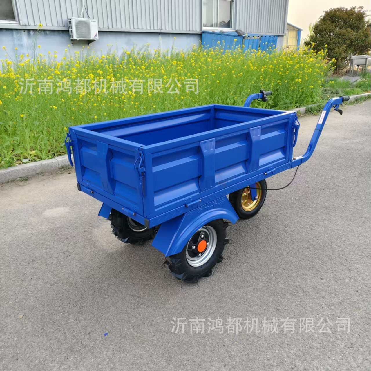电动农用三轮货斗车钢板底