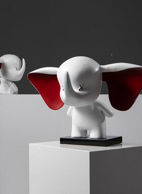 电视柜摆件网大红客M799象雕样塑板间厅创意家居软装饰品简约现代