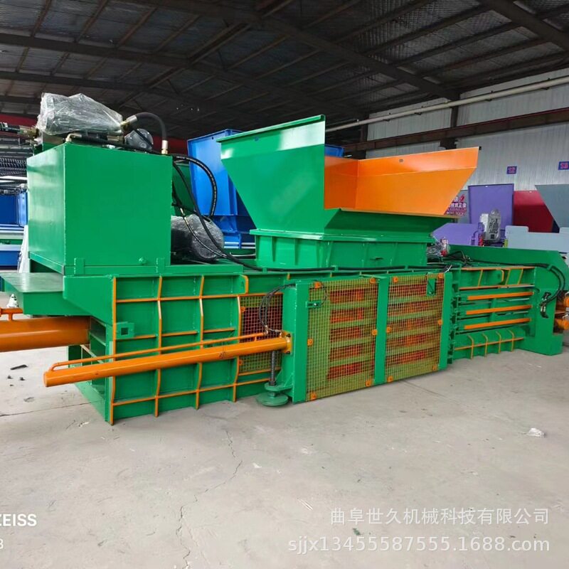 带门卧式废纸打包机120吨编织袋小型卧式打包机废纸箱薄膜打包机