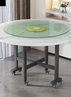 折叠餐MG1688KH易桌厅用圆桌小家户型带转盘简出租房用多功能客饭