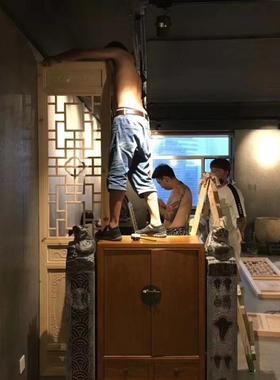 实木花d9rZA8Pr格屏东阳木雕镂空松木格子榫装卯中式仿修古门窗隔