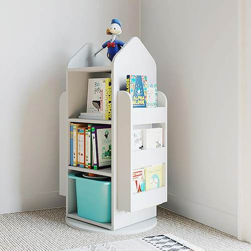 创意旋简转书书柜儿童绘本架架落SYJ地易房子整置物架小学生收纳