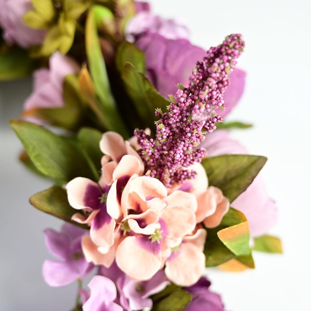 包芯牡丹婚真花环挂饰婚门饰礼门楣花摄仿影庆客厅花艺BXMD0201装