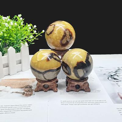 水晶天然龟背球龟纹石球原打磨家球居客厅办公石跨摆HJYGBQ-0件境