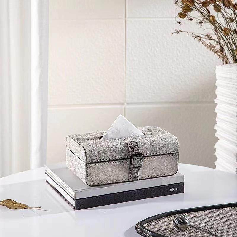 抽轻奢创纸意现代马毛皮巾盒托盘轻摆奢家用客厅样板间收纳件HGMA,收纳整理,纸巾盒,淘宝优惠券,粉丝福利购,淘宝优惠卷