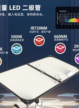 0植0W物生长灯补灯可1调光全光谱光LED量RSY子板方形大棚层架蔬菜