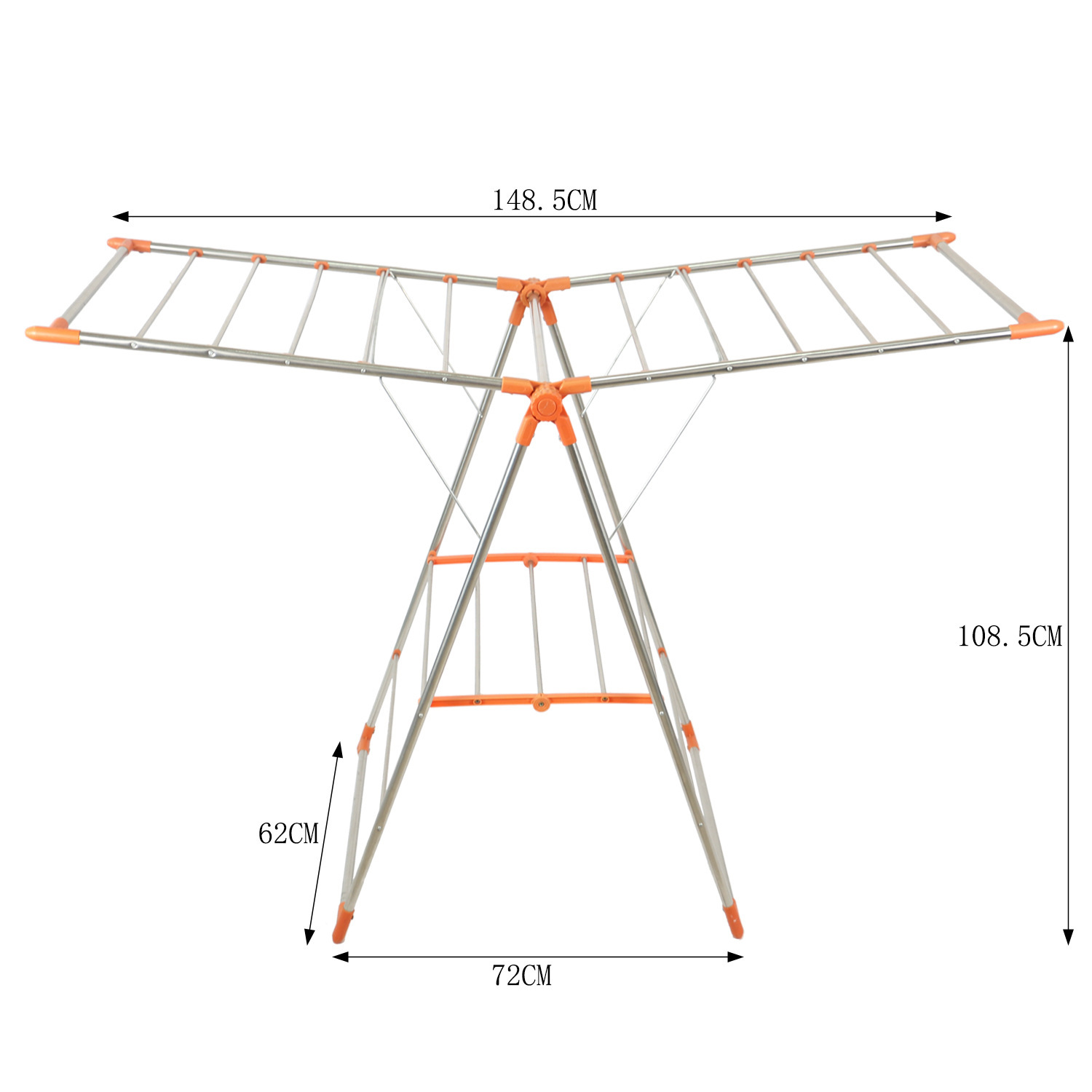 翼型晾衣架折叠免安装阳台衣架落地置地式蝴蝶型晾晒架厂家直销