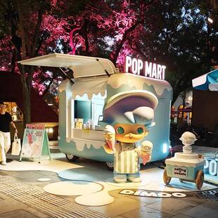 街景餐车移动商铺餐饮便利化小店活动场景道具布置主题美食车