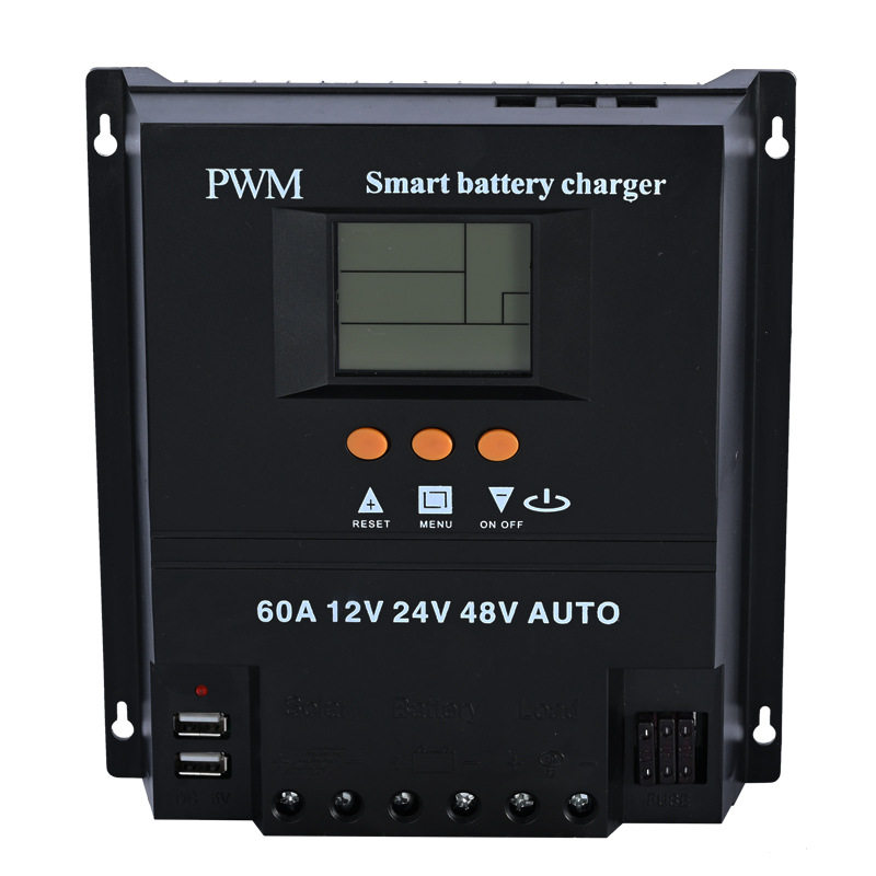 太阳能充电智能控制器12V24V36V48V60A80APWMMPPT铅酸电池