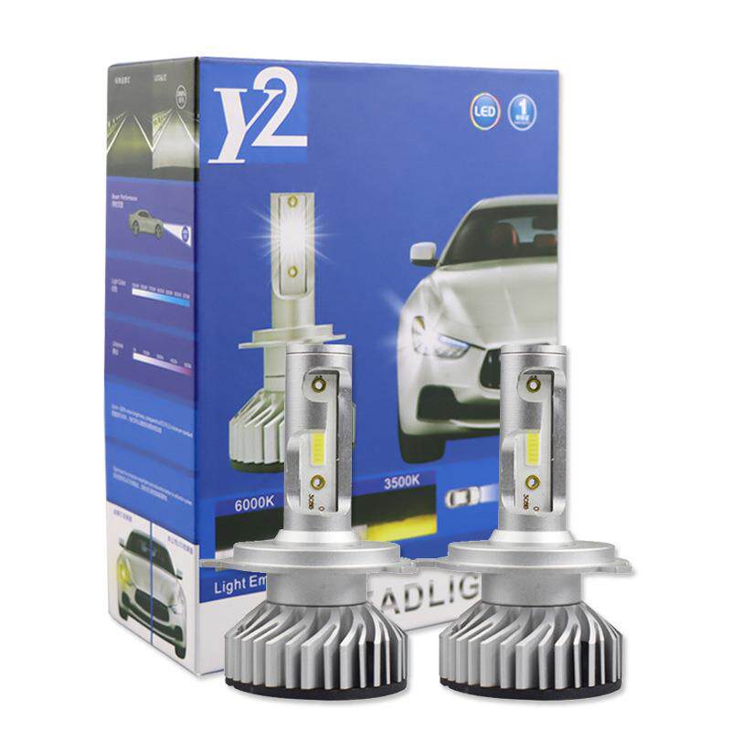 双色三色汽车led大灯H7改装H1雾灯泡货车24V远近光一体H4车灯12V