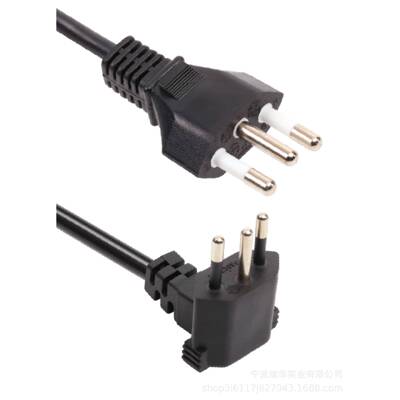 供应XH063A插头电源线橡胶线欧洲插头宁波电源线