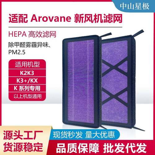 适配Arovane新风机滤网空气净化滤网HEPA12通用K2K3/K3+/KX型号