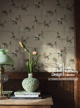 SAL??NGEN瑞典原装进口墙纸 20世纪复古中古花朵  餐厅沙发背景墙