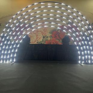 白光led灯条长条12v流星雨灯婚庆门头造形户外跑马灯流水追光灯带