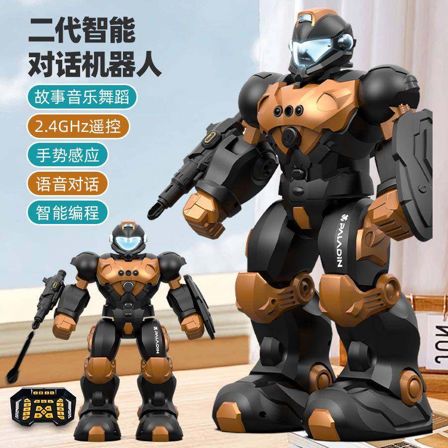 儿童智能语音对话机器人遥控编程手势感应战警电动模型玩具