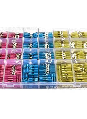 810PCS盒装热收缩连接器绝缘汽车船用端子环叉钩铲对接接头套件