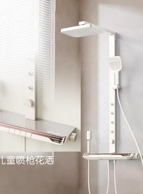 腰部按摩水力数显套装腰喷冷热恒温沐浴淋雨器儿童手喷莲蓬AX9