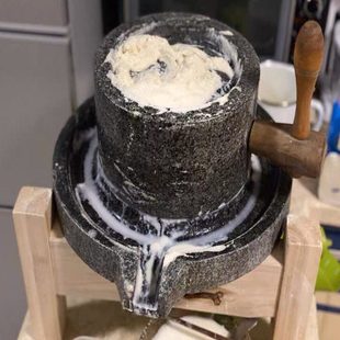 复古小石磨原石青石家用手工石磨摆件手动老石磨迷你石磨豆浆豆腐