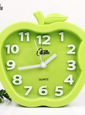 康巴丝静音闹钟卧室床头创意钟时尚台钟儿童学生小钟表办公室座钟