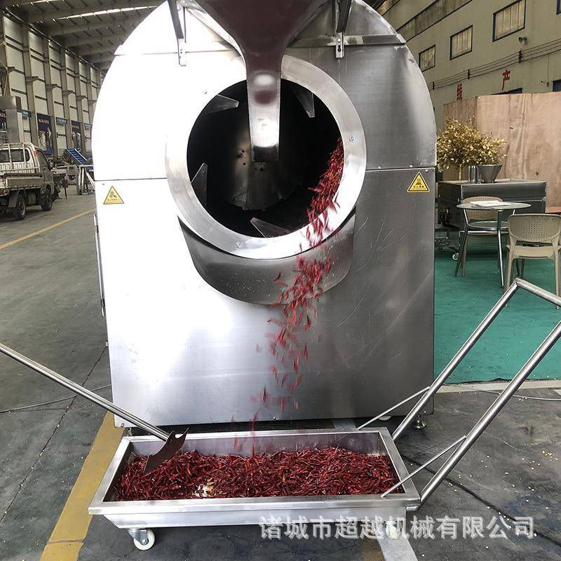 电磁加热青稞滚筒炒货机电磁炒货机超越牌商用炒制设备新款上市