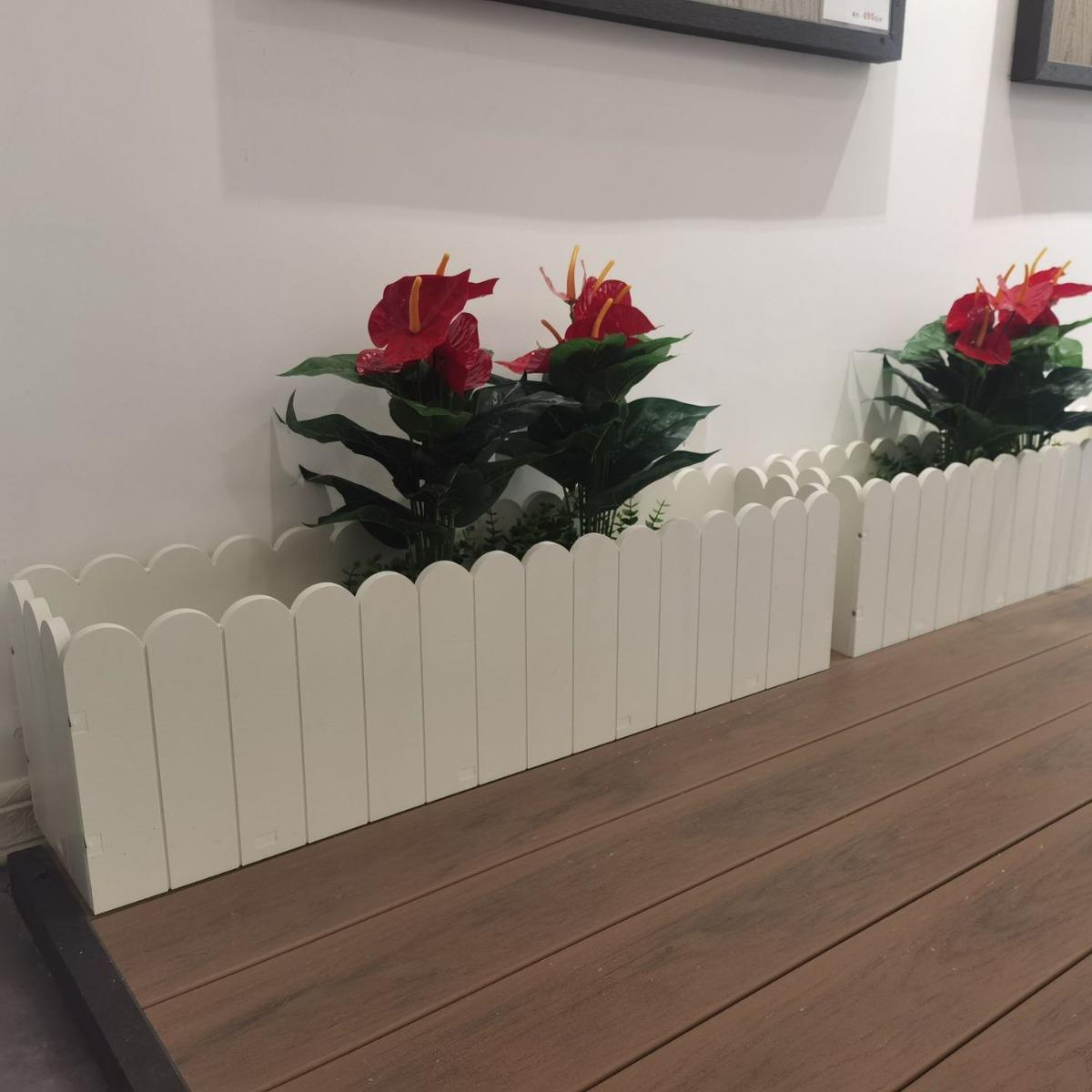 市政工程景观花箱花槽PVC微发泡户外园林绿化带道路花钵庭院花架