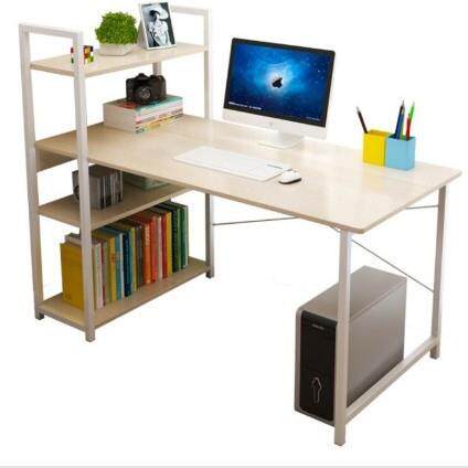 经济电脑桌简约家用学生单人学习桌简易小型书桌书架组合一体桌子