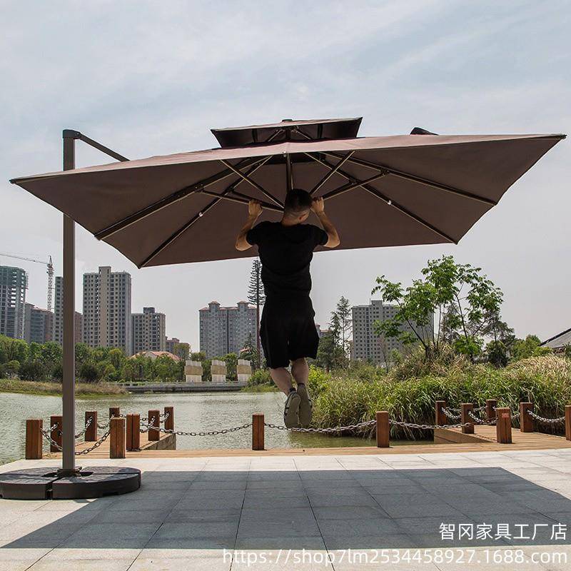 遮阳伞商用花园庭院雨伞室户外摆摊液压香蕉伞大太阳伞露台遮阳蓬