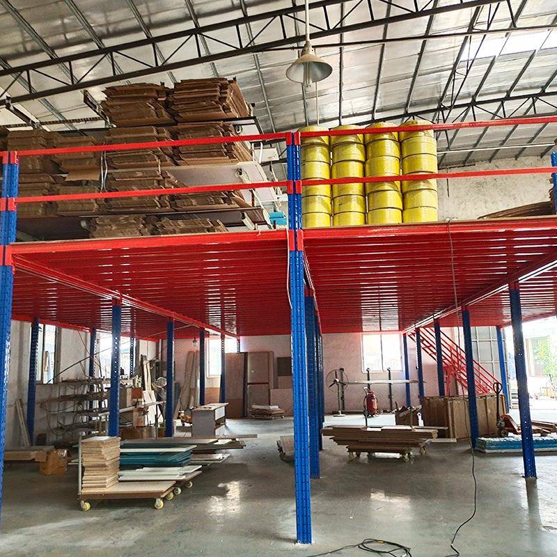 阁楼平台货架搭建二层钢结构重型钢架隔层可拆卸铁架子阁楼仓储架