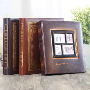 皮质相册影集插页式复古风6寸家庭相册本5678寸大容量照片纪念薄