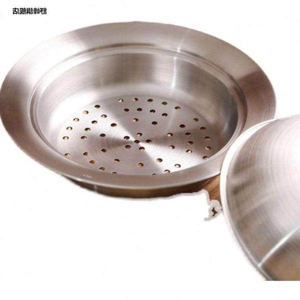 304韩式不锈钢飞碟蒸盘带盖子百搭蒸片笼格架隔接水盘20-26锅口