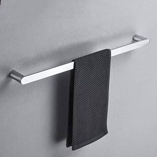 不锈钢浴室挂毛巾架壁挂加长毛巾杆卫生间厕所双杆墙壁浴室架子