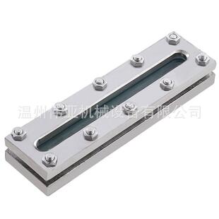 伟亚304不锈钢长条方形视镜方框视镜水箱液位平板视镜玻璃观察窗