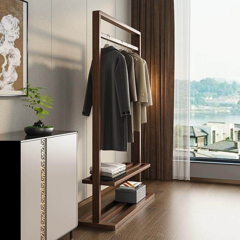 dpp挂衣架实木落地卧室衣帽架客厅现代简约新中式民宿简易衣架置