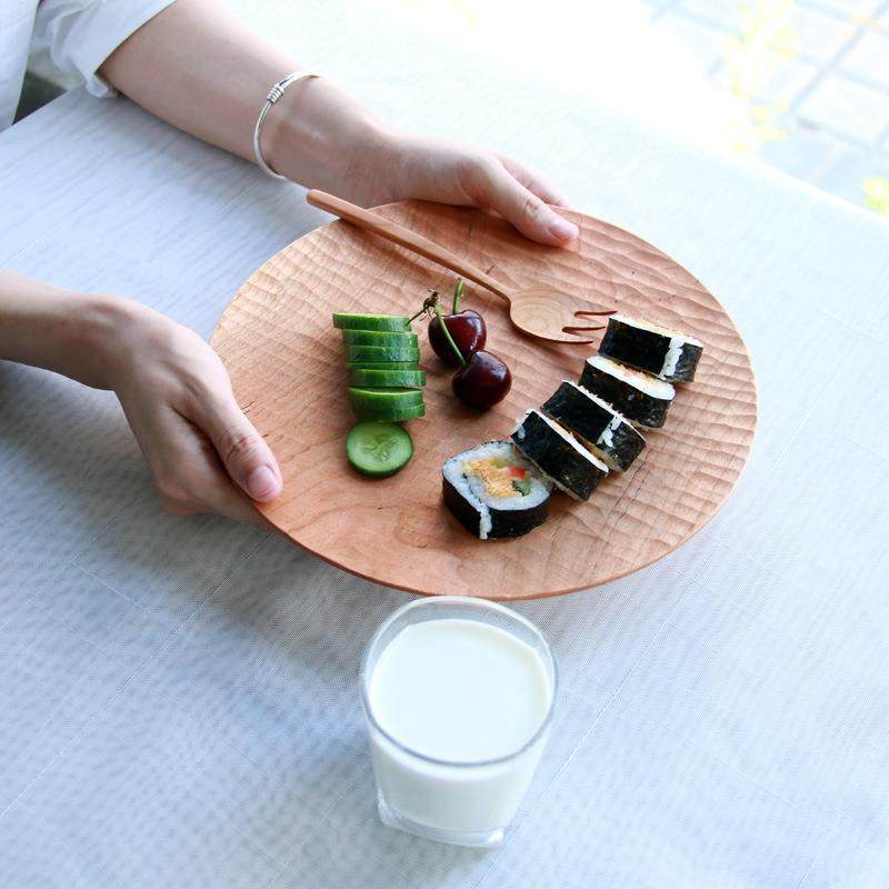 雨木｜日式餐盘手作圆形盘黑胡桃实木整木纯手工雕刻托盘餐盘,畜牧/养殖物资,畜牧/养殖器械,淘宝优惠券,粉丝福利购,淘宝优惠卷