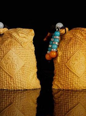 福袋代代有福黄杨木雕木制工艺品送礼把玩摆件挂件厂