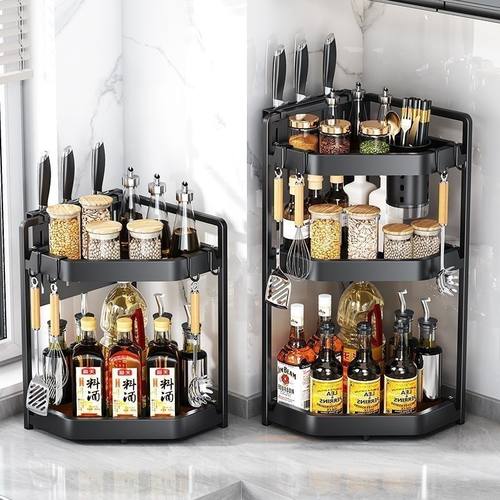 转角置物架收纳架全碳钢易擦拭