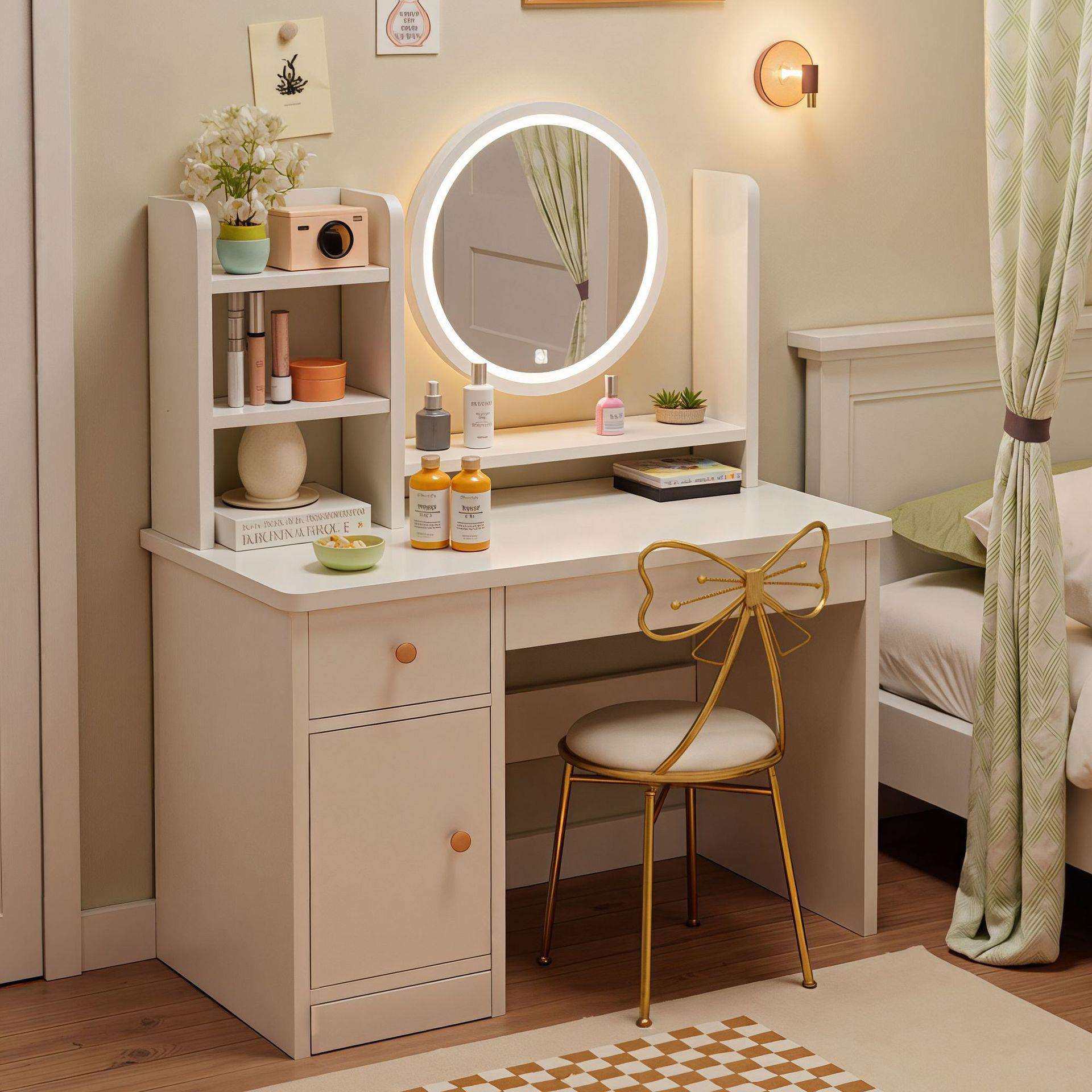 现代简约网红梳妆台收纳柜一体化妆台卧室小型化妆桌小户型梳妆柜,电子元器件市场,其它元器件,淘宝优惠券,粉丝福利购,淘宝优惠卷