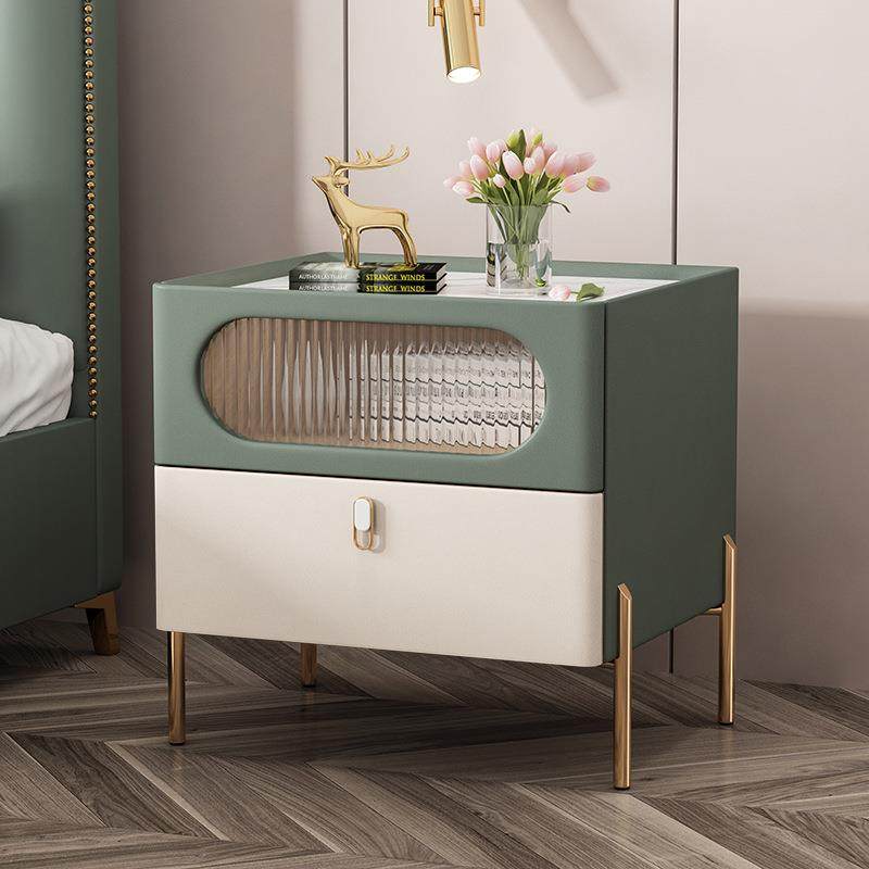 高端岩板全实木现代简约卧室床头柜网红玻璃皮质轻奢整装床边储物,电子元器件市场,其它元器件,淘宝优惠券,粉丝福利购,淘宝优惠卷