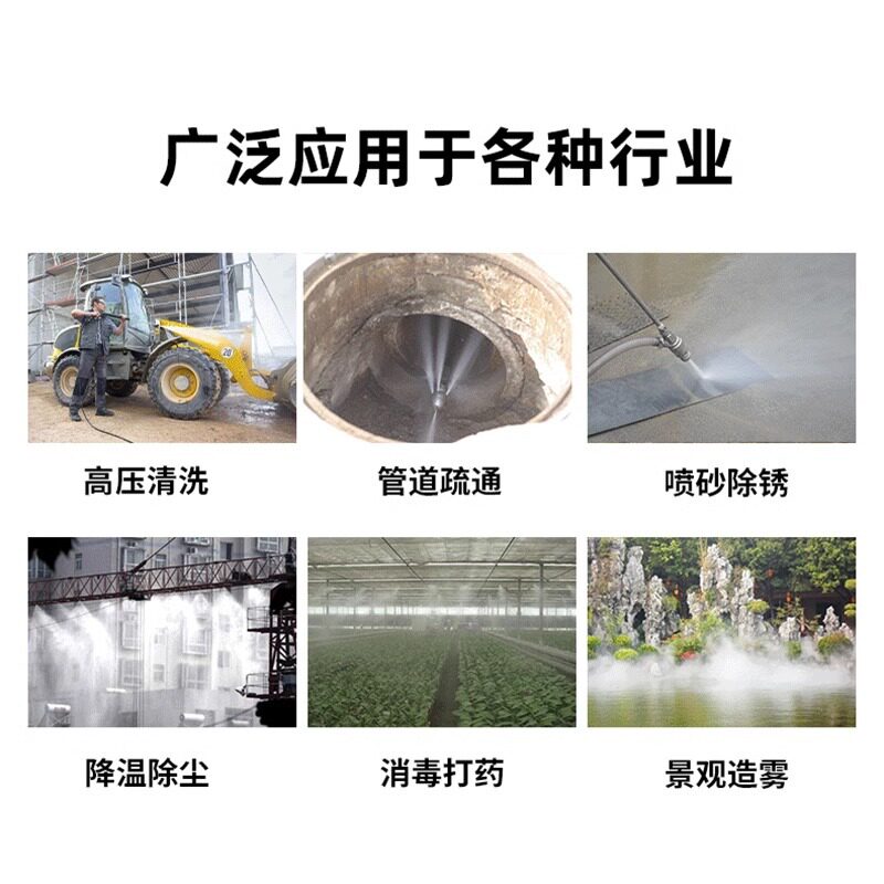 商用自动通用高压清洗机泵头总成洗车机配件曲轴柱塞泵纯铜机头AR